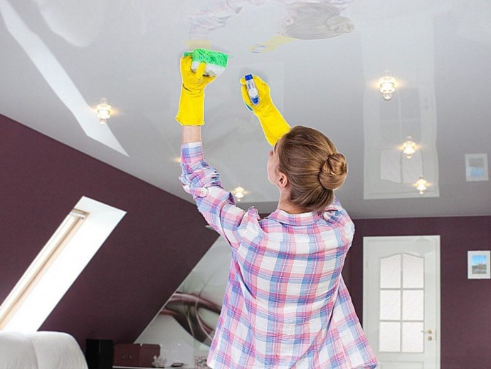 Самый простой способ очистить потолок